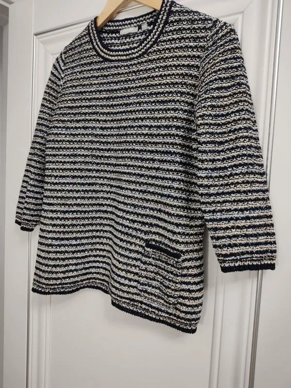 Pulover Rabe EU 40 | Negru, Normal, Mânecă trei sferturi, Regular fit, Bumbac - Image 3
