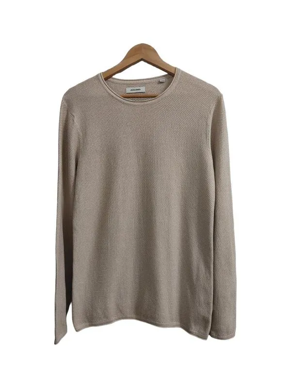Pulover la baza gâtului Jack&Jones S-M | Bej, Bumbac