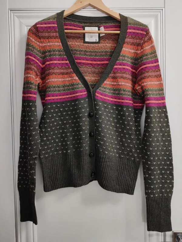 Cardigan H&M EU 40 | Khaki, Mânecă lungă, Bumbac - Image 2