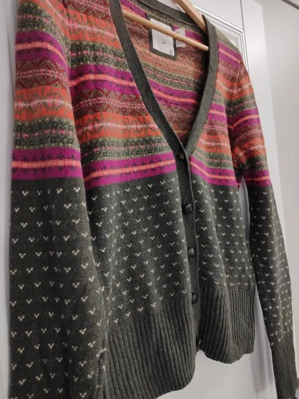 Cardigan H&M EU 40 | Khaki, Mânecă lungă, Bumbac - Image 3