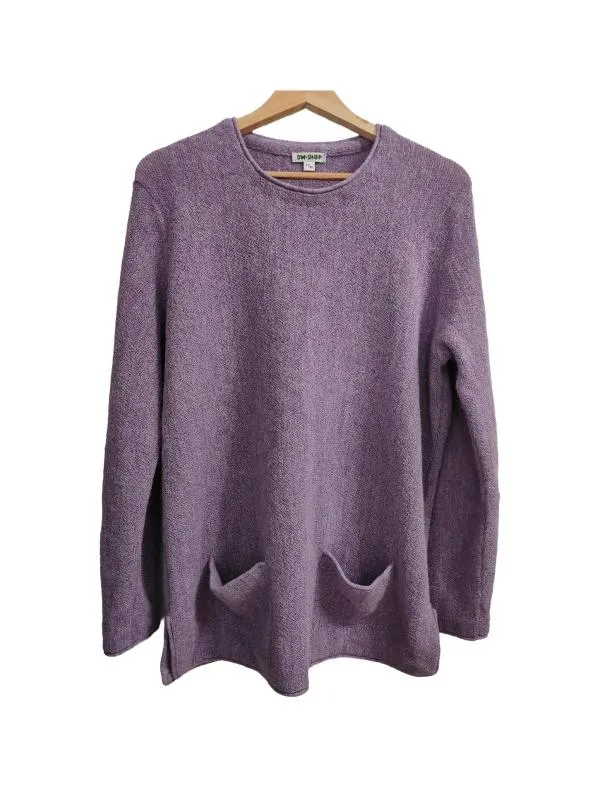 Pulover Dw-Shop EU 44 | Mov, Lung, Mânecă lungă, Regular fit, Monocrom, Lână