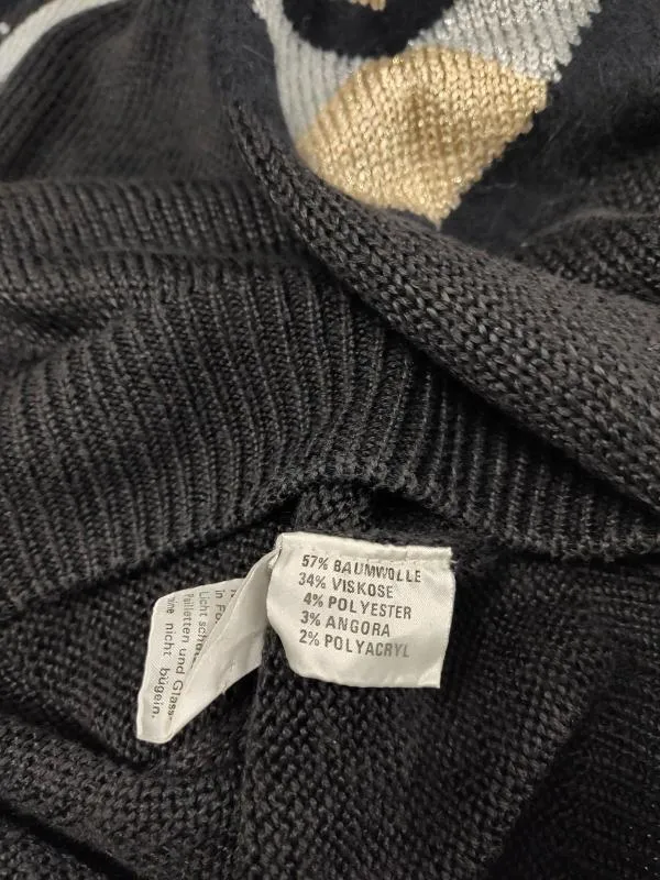 Pulover Carthago EU 40 | Negru, Normal, Mânecă lungă, Regular fit, Paiete, Bumbac - Image 9