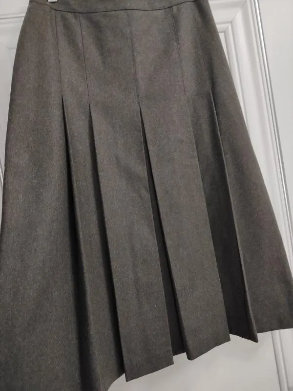 Fustă office Peter Hahn EU 38 | Khaki, Midi, Monocrom, Lână - Image 4