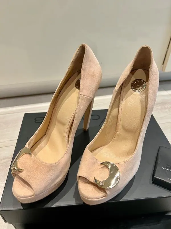 Pantofi cu toc înalt Elisabetta Franchi EU 39.5 | Roz, Piele întoarsă Suede - Image 10