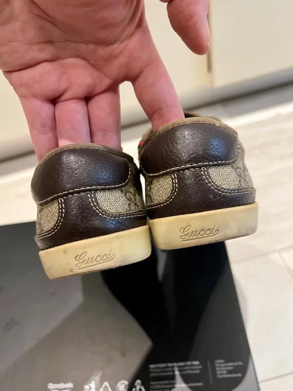 Sneakers Gucci EU 37 | Maro, Logo, Piele naturală - Image 10