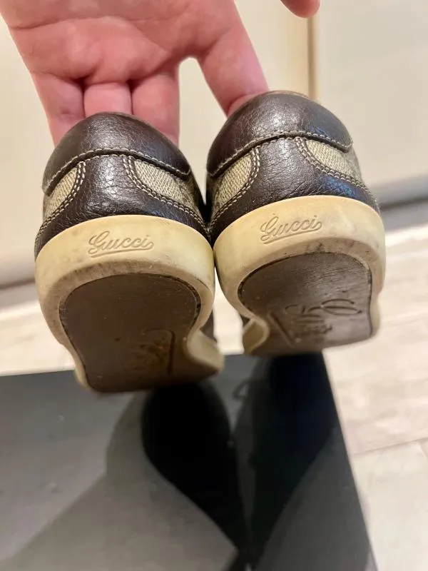 Sneakers Gucci EU 37 | Maro, Logo, Piele naturală - Image 11