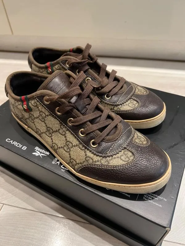 Sneakers Gucci EU 37 | Maro, Logo, Piele naturală - Image 12