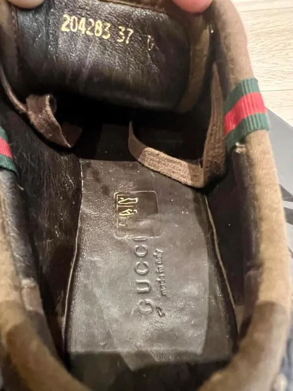 Sneakers Gucci EU 37 | Maro, Logo, Piele naturală - Image 6