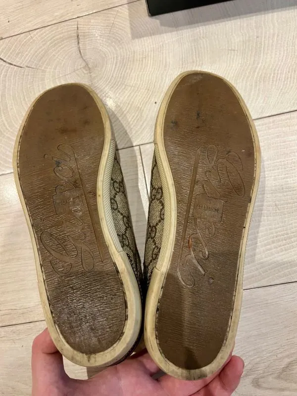 Sneakers Gucci EU 37 | Maro, Logo, Piele naturală - Image 7