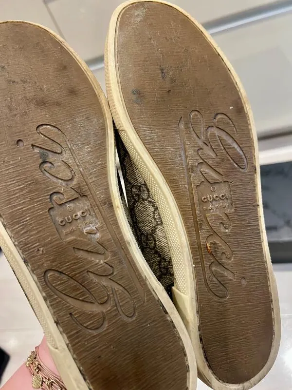 Sneakers Gucci EU 37 | Maro, Logo, Piele naturală - Image 8