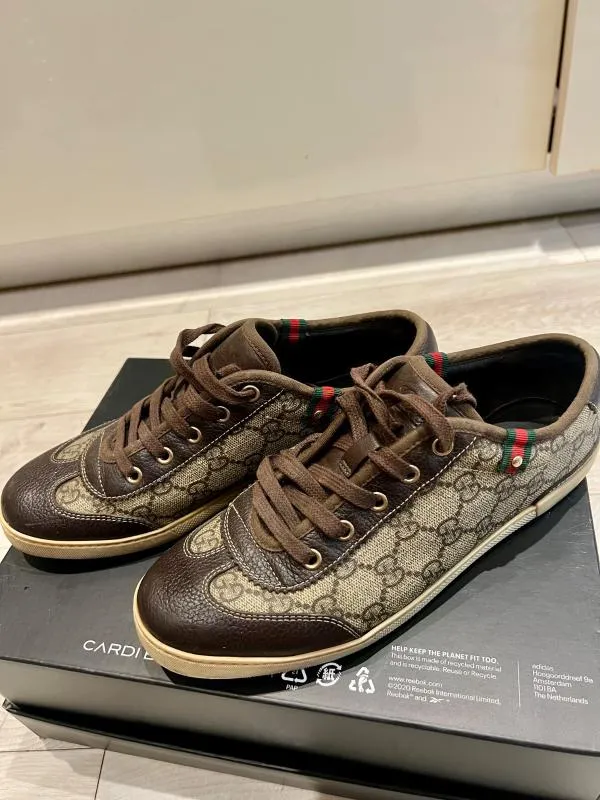 Sneakers Gucci EU 37 | Maro, Logo, Piele naturală - Image 9