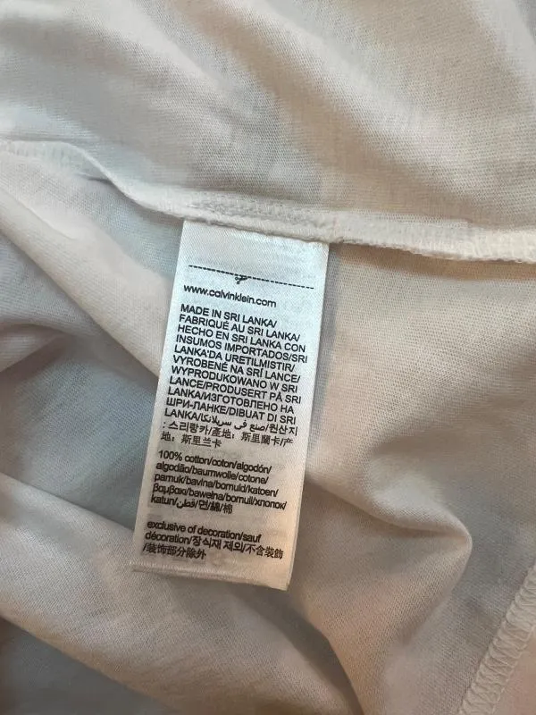 Tricou Calvin Klein M | Alb, Normal, Logo, Bumbac - Image 11