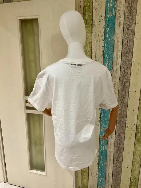 Tricou Calvin Klein M | Alb, Normal, Logo, Bumbac - Image 7