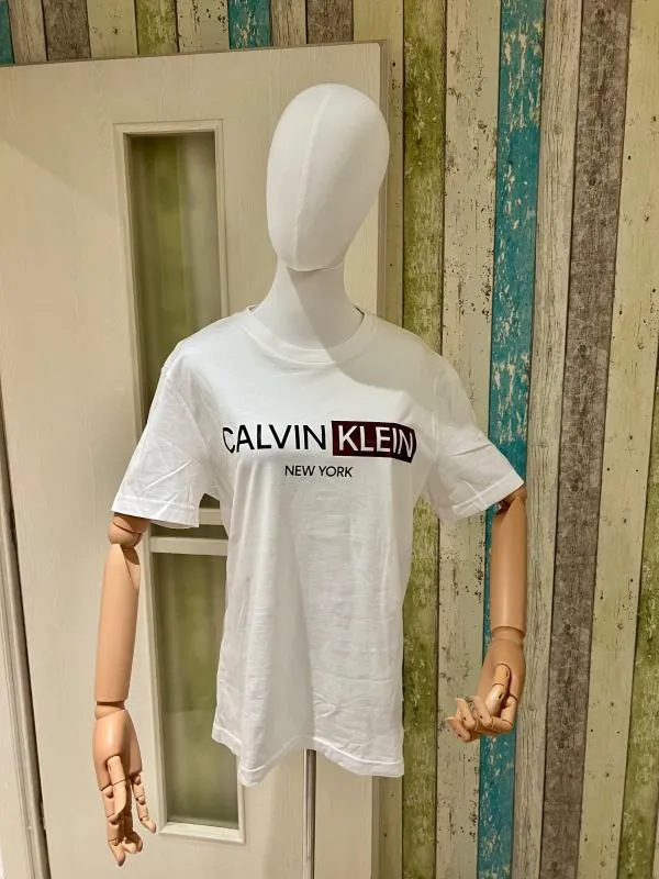 Tricou Calvin Klein M | Alb, Normal, Logo, Bumbac - Image 8