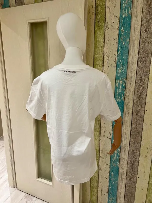 Tricou Calvin Klein M | Alb, Normal, Logo, Bumbac - Image 9