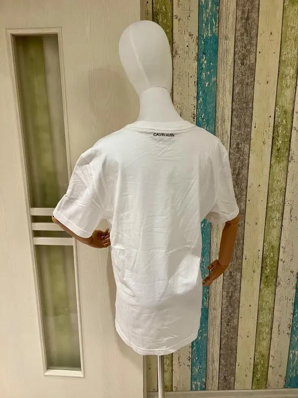 Tricou Calvin Klein M | Alb, Normal, Logo, Bumbac - Image 10