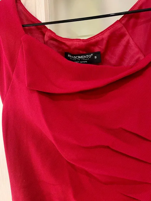 Rochie mulată Rinascimento S | Roșu, Mini, Fără mâneci - Image 11