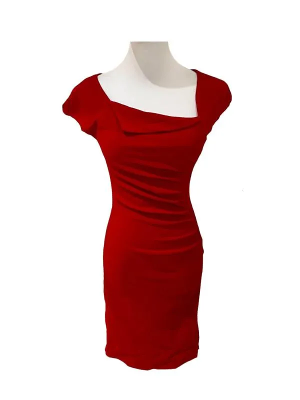 Rochie mulată Rinascimento S | Roșu, Mini, Fără mâneci