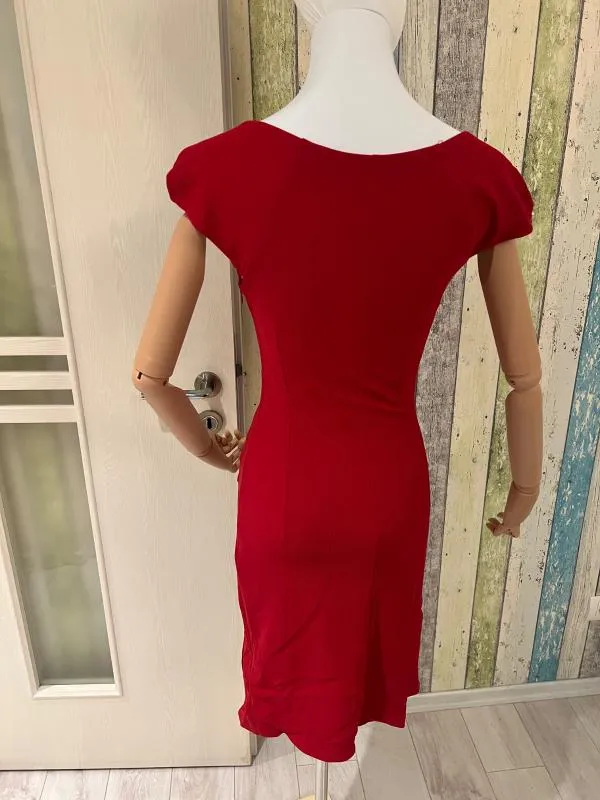 Rochie mulată Rinascimento S | Roșu, Mini, Fără mâneci - Image 8