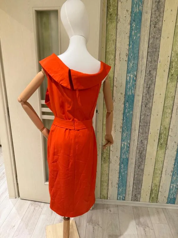 Rochie de seară Lavish Alice EU 46 | Corai, Midi, Fără mâneci, Design asimetric - Image 6