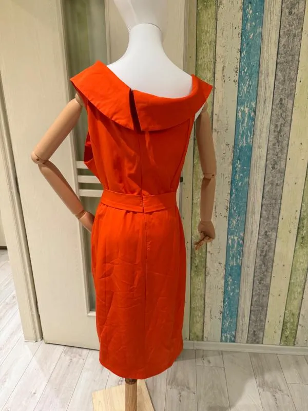 Rochie de seară Lavish Alice EU 46 | Corai, Midi, Fără mâneci, Design asimetric - Image 7
