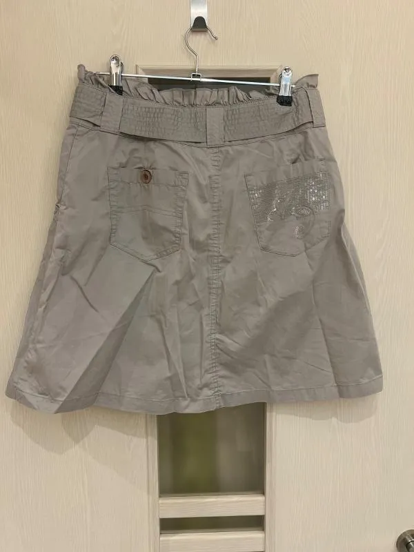 Fustă A-line Armani Jeans M | Gri, Mini, Lungă fit, Paiete, Bumbac - Image 7