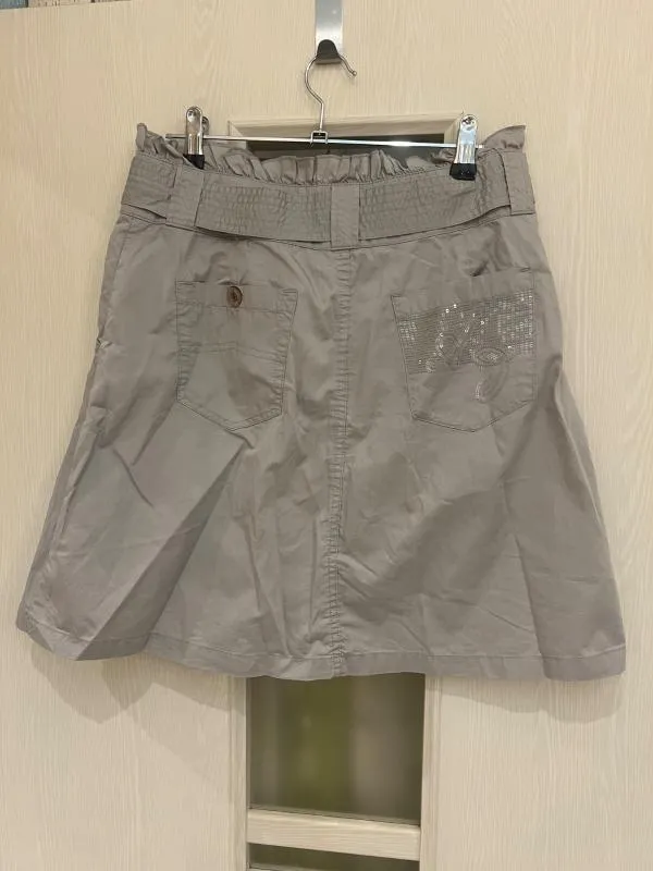 Fustă A-line Armani Jeans M | Gri, Mini, Lungă fit, Paiete, Bumbac - Image 8