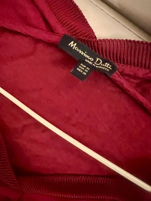 Bluză Massimo Dutti XS | Burgundy, Normal, Mânecă lungă, Monocrom, Vâscoză - Image 11