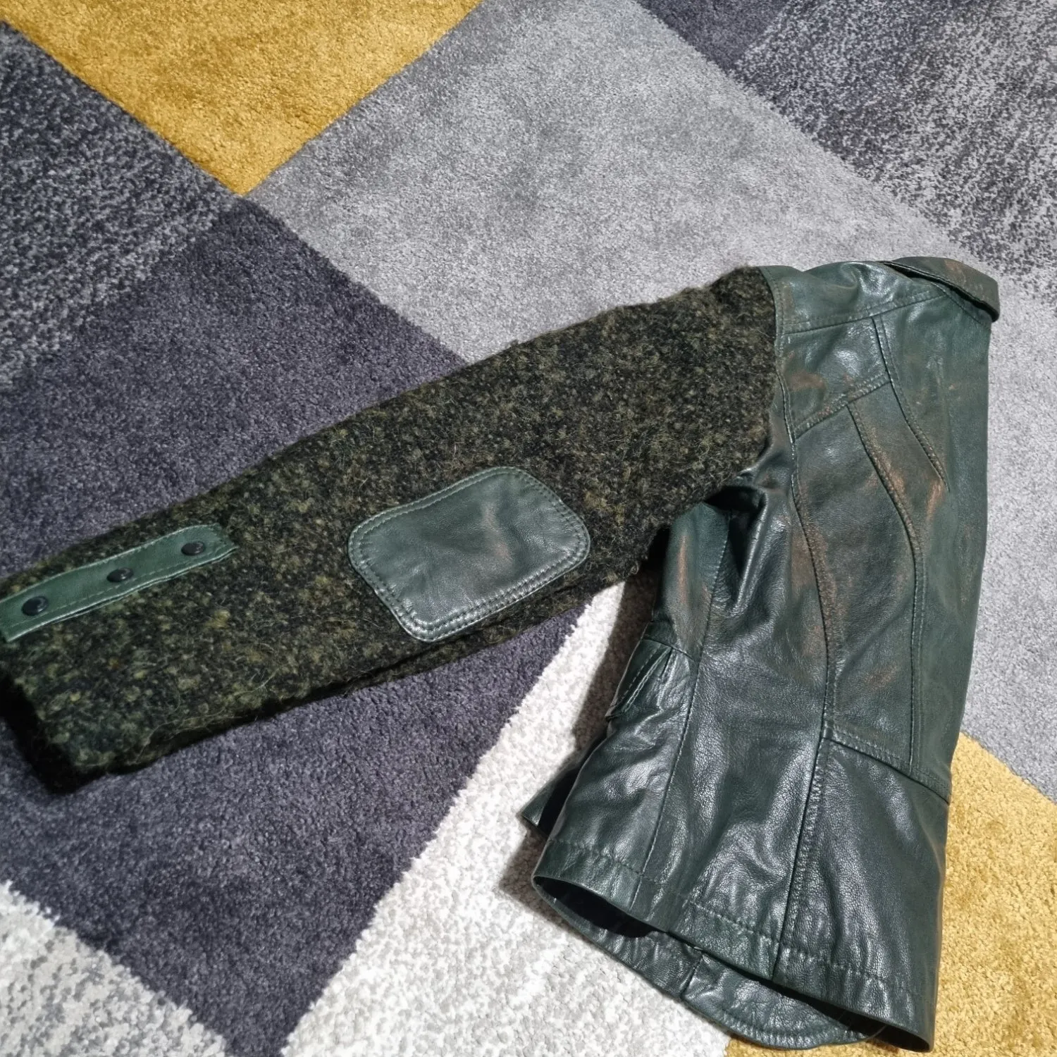 Geacă din piele Millestone EU 38 | Verde, Piele naturală - Image 3