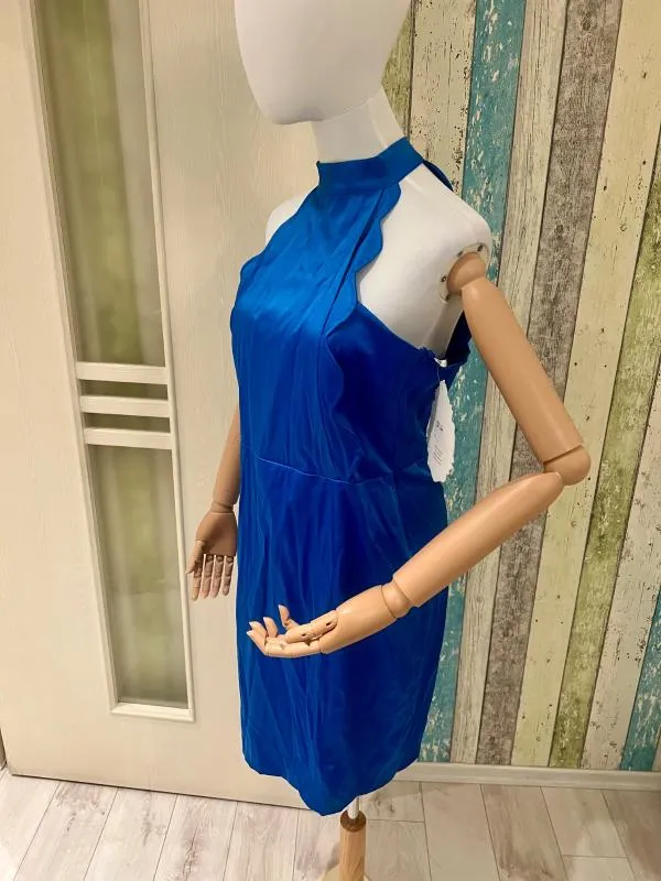 Rochie de ocazie Savuka XL | Albastru, Midi, Monocrom - Image 11