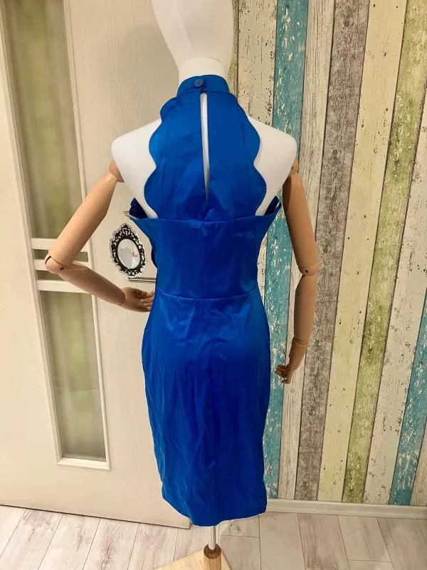 Rochie de ocazie Savuka XL | Albastru, Midi, Monocrom - Image 12