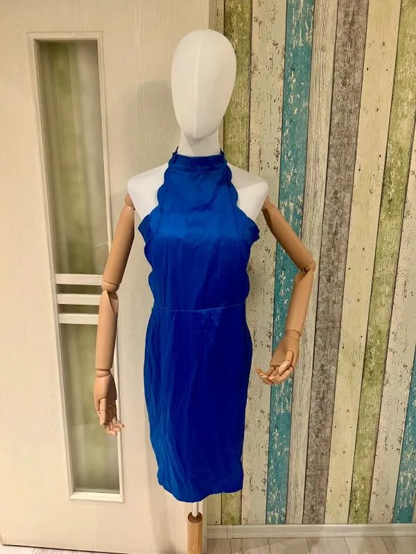 Rochie de ocazie Savuka XL | Albastru, Midi, Monocrom - Image 2