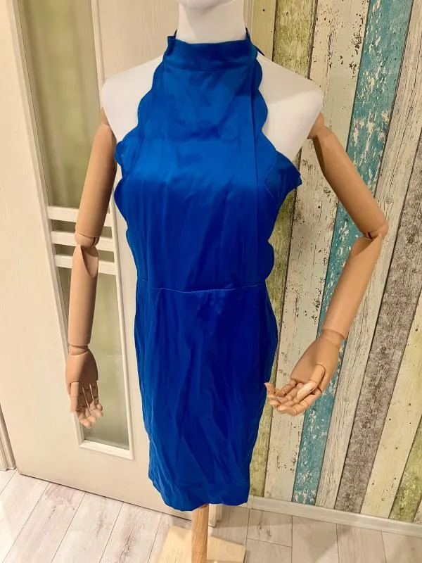 Rochie de ocazie Savuka XL | Albastru, Midi, Monocrom - Image 3