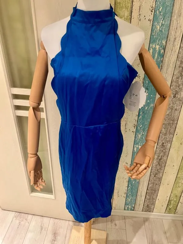 Rochie de ocazie Savuka XL | Albastru, Midi, Monocrom - Image 4