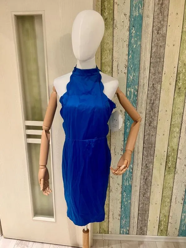Rochie de ocazie Savuka XL | Albastru, Midi, Monocrom - Image 5