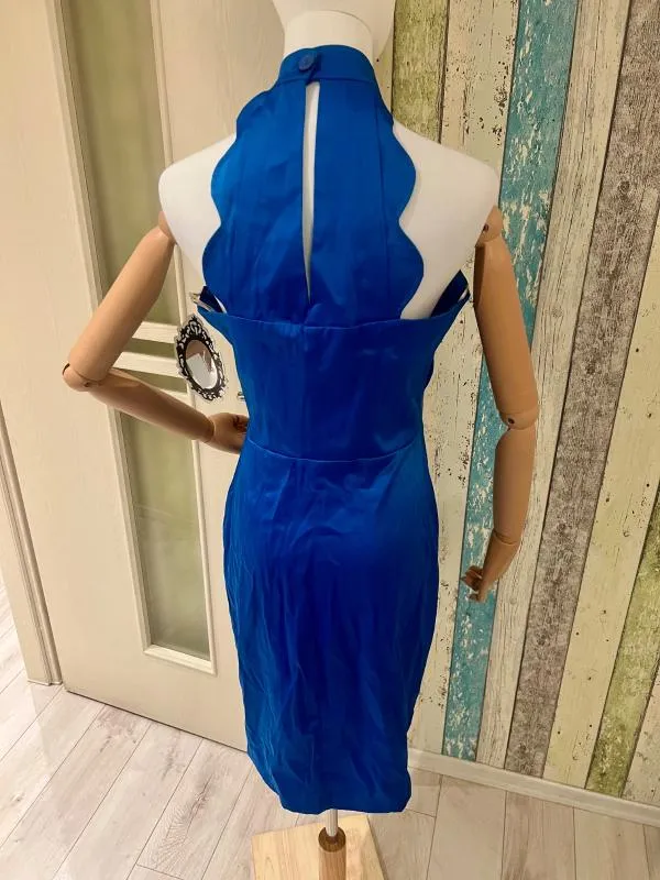 Rochie de ocazie Savuka XL | Albastru, Midi, Monocrom - Image 8