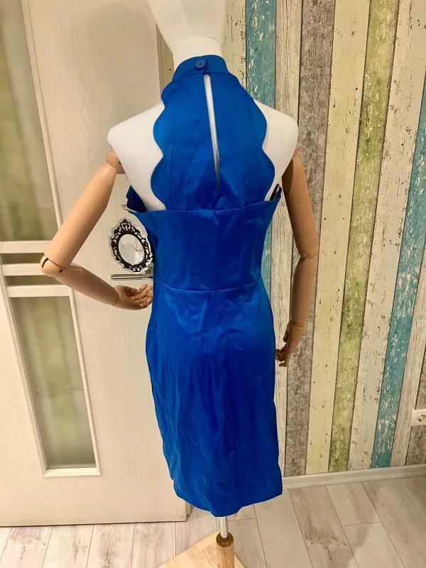 Rochie de ocazie Savuka XL | Albastru, Midi, Monocrom - Image 9