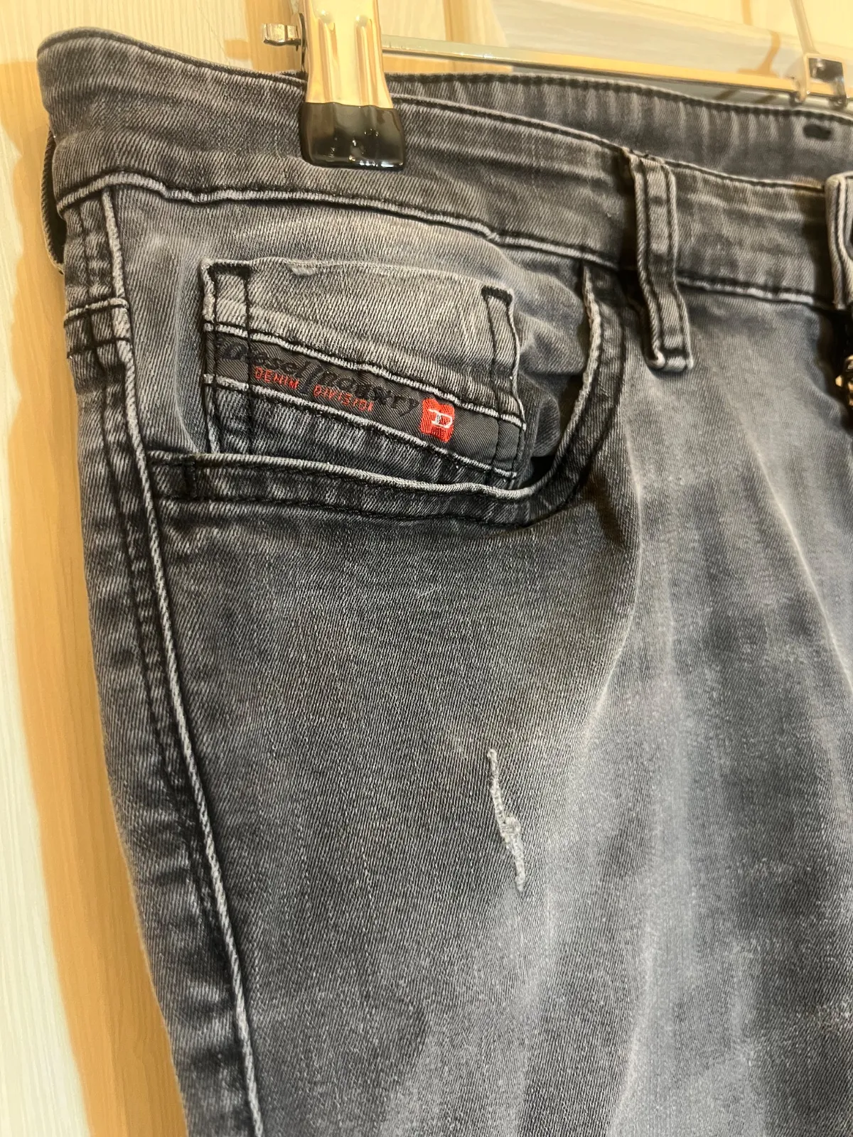 Blugi Diesel S | Gri, Lungi, Bumbac - Image 3
