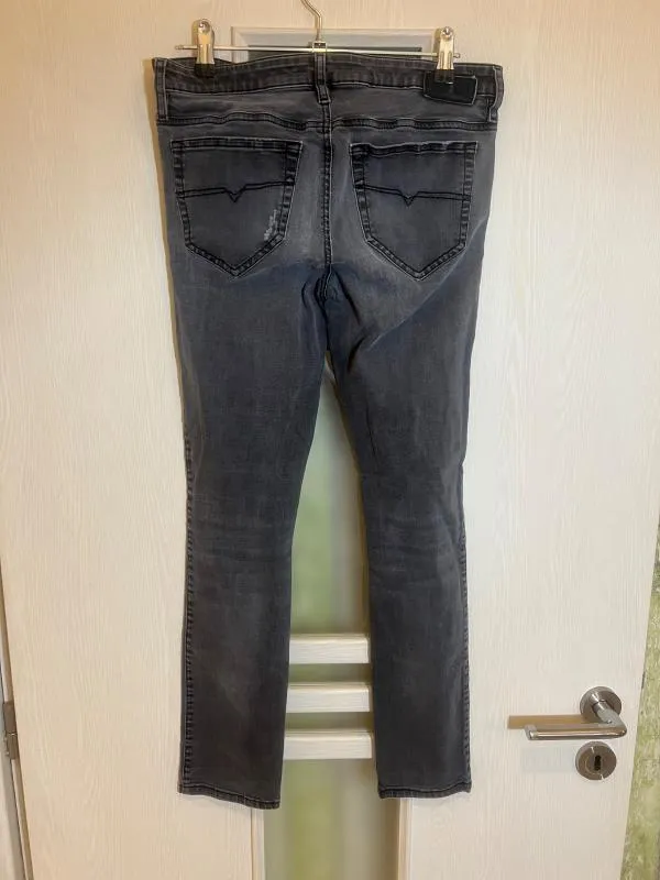 Blugi Diesel S | Gri, Lungi, Bumbac - Image 6