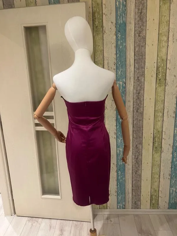 Rochie de ocazie Vera Mont M | Mov, Midi, Cu umerii goi, Pietre decorative - Image 10