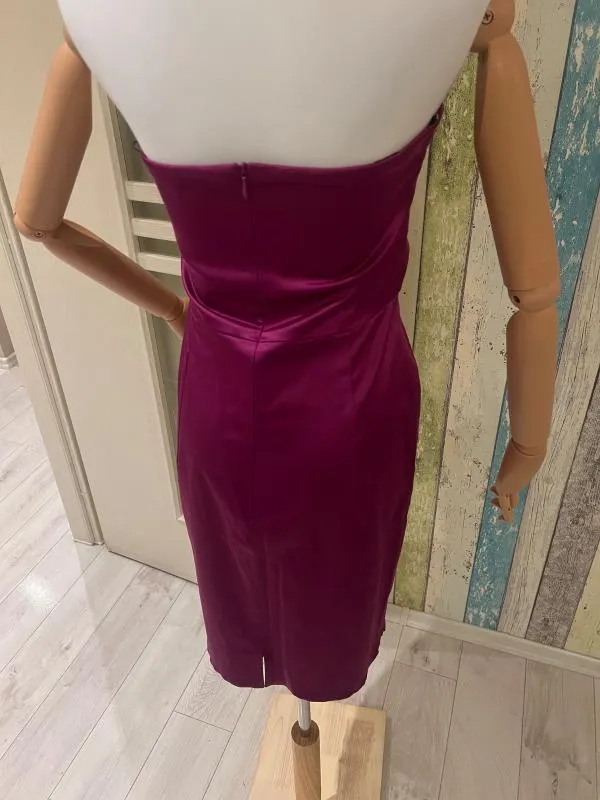 Rochie de ocazie Vera Mont M | Mov, Midi, Cu umerii goi, Pietre decorative - Image 6