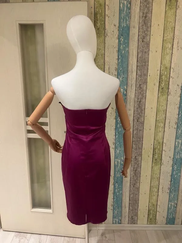 Rochie de ocazie Vera Mont M | Mov, Midi, Cu umerii goi, Pietre decorative - Image 7