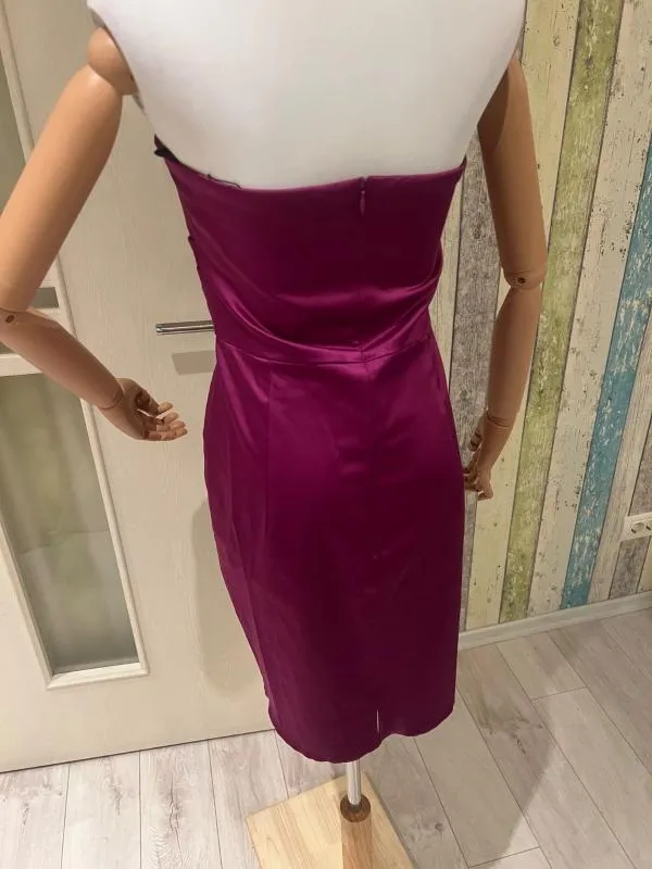 Rochie de ocazie Vera Mont M | Mov, Midi, Cu umerii goi, Pietre decorative - Image 9