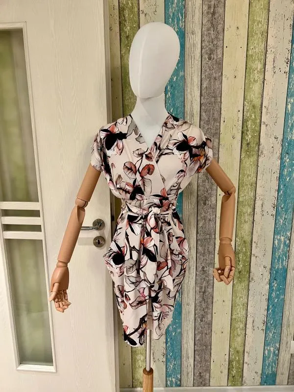 Rochie de ocazie Closet London S | Multicolor, Midi, Mânecă scurtă, Floral & Tropical - Image 4
