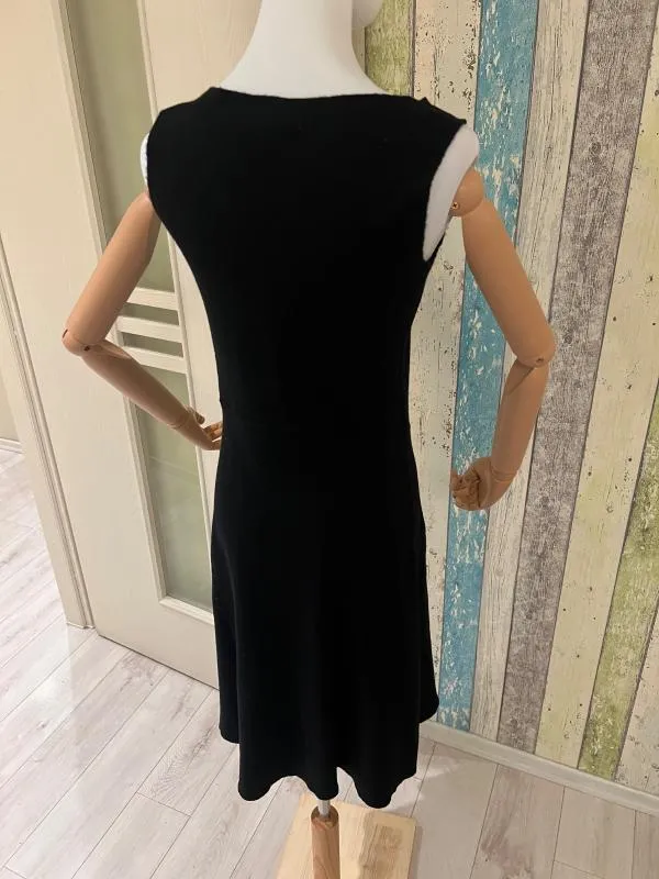 Rochie casual Hobbs London S-M | Negru, Midi, Monocrom, Lână - Image 3