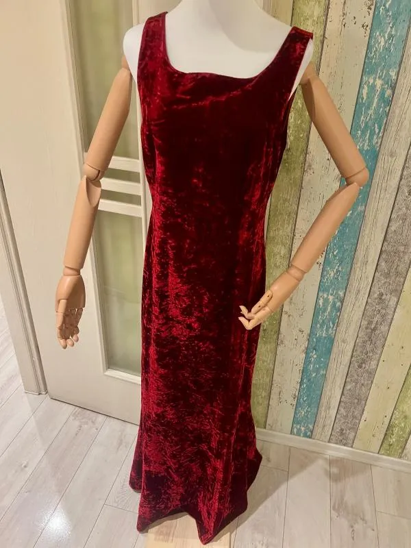 Rochie de ocazie Ril’s M | Burgundy, Maxi, Fără mâneci, Vâscoză - Image 2