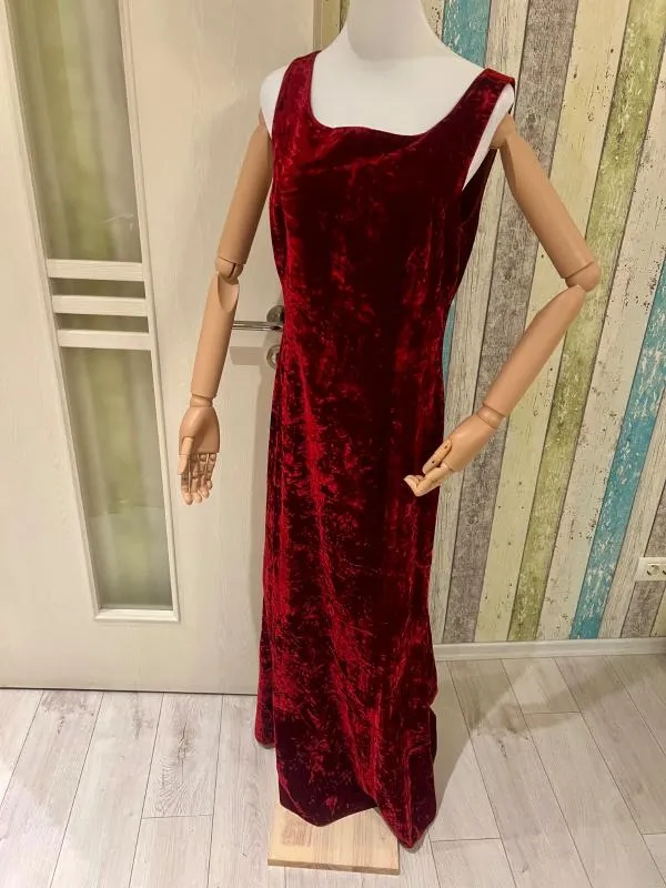 Rochie de ocazie Ril’s M | Burgundy, Maxi, Fără mâneci, Vâscoză - Image 3