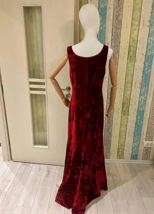 Rochie de ocazie Ril’s M | Burgundy, Maxi, Fără mâneci, Vâscoză - Image 5