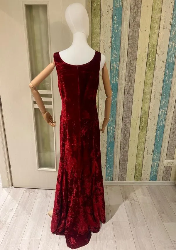 Rochie de ocazie Ril’s M | Burgundy, Maxi, Fără mâneci, Vâscoză - Image 6