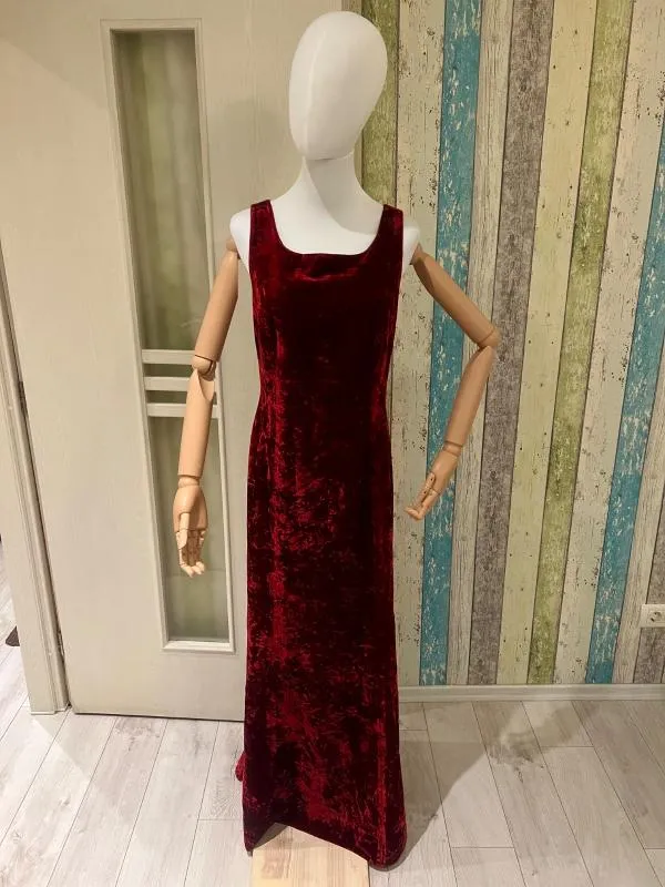 Rochie de ocazie Ril’s M | Burgundy, Maxi, Fără mâneci, Vâscoză - Image 7